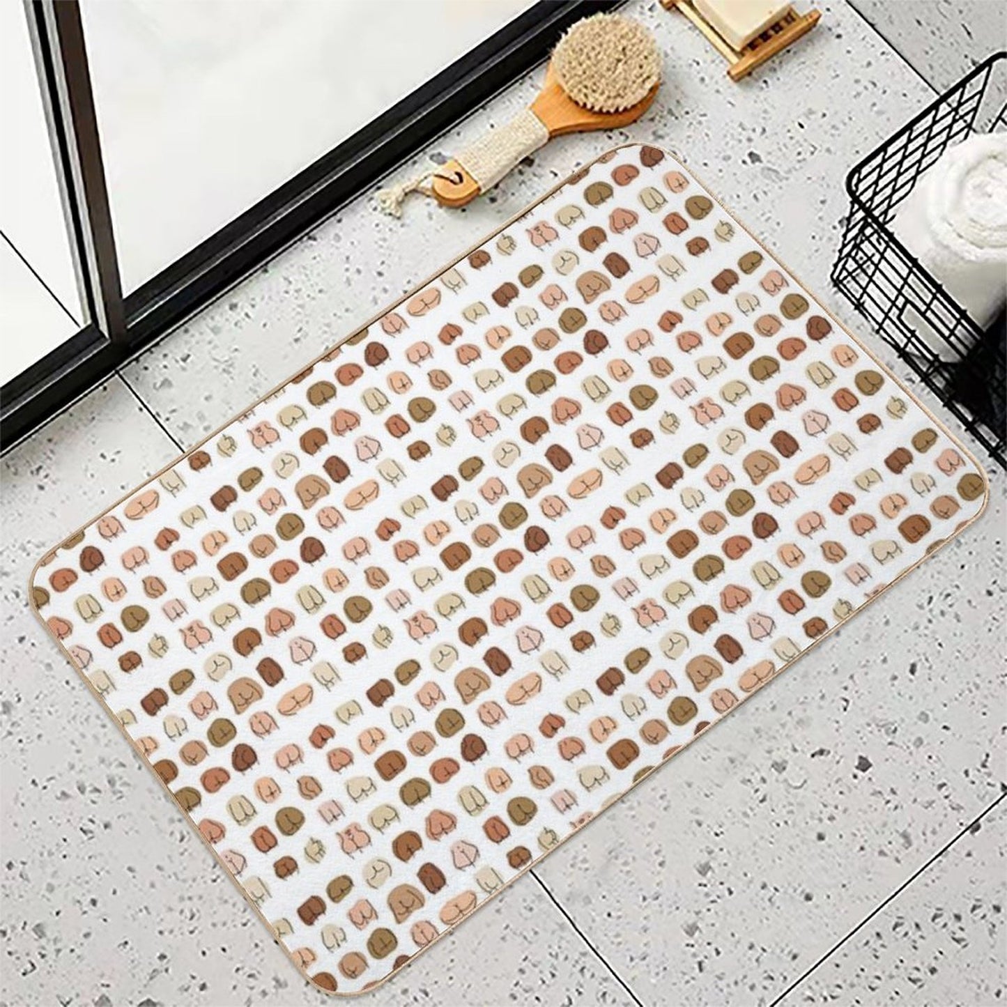 Love Butts - Shapes And Sizes  Versatile Bath Mat