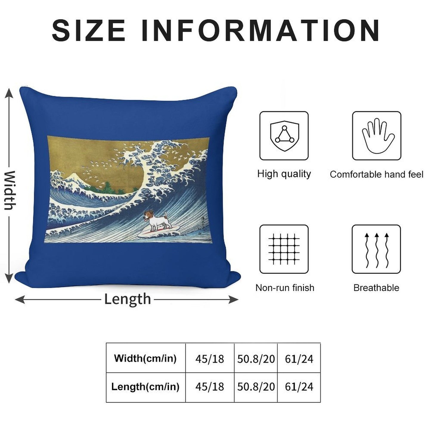 Jack Russell Soft Short Plush Fabric Throw Pillow