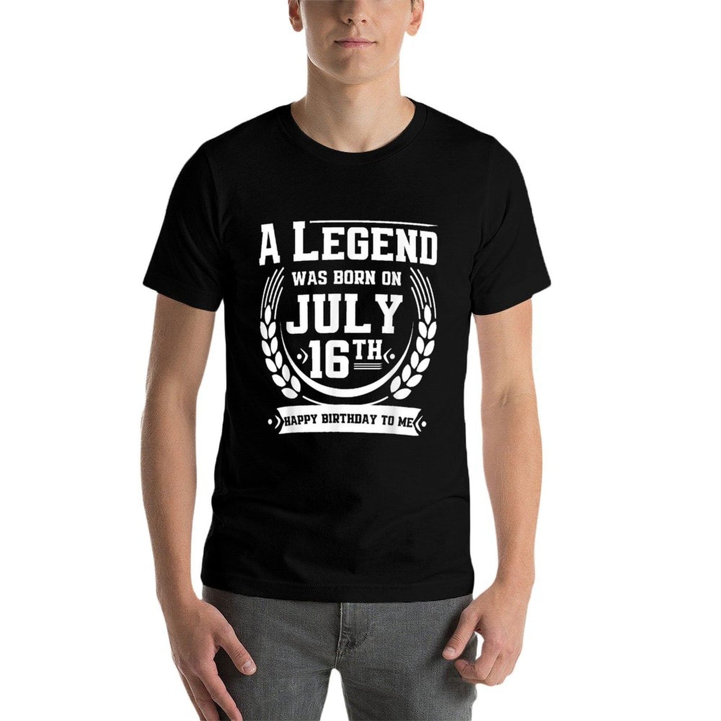A Legend Was Born on July 16, Awesome July 16th Birthday  Fade-proof Color T-Shirt