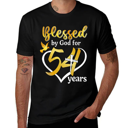 Blessed By God For 54 Years Old 54th Birthday Party Women  Lightweight T-Shirt