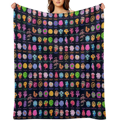 Coral - with Text Eco-conscious Throw Blanket