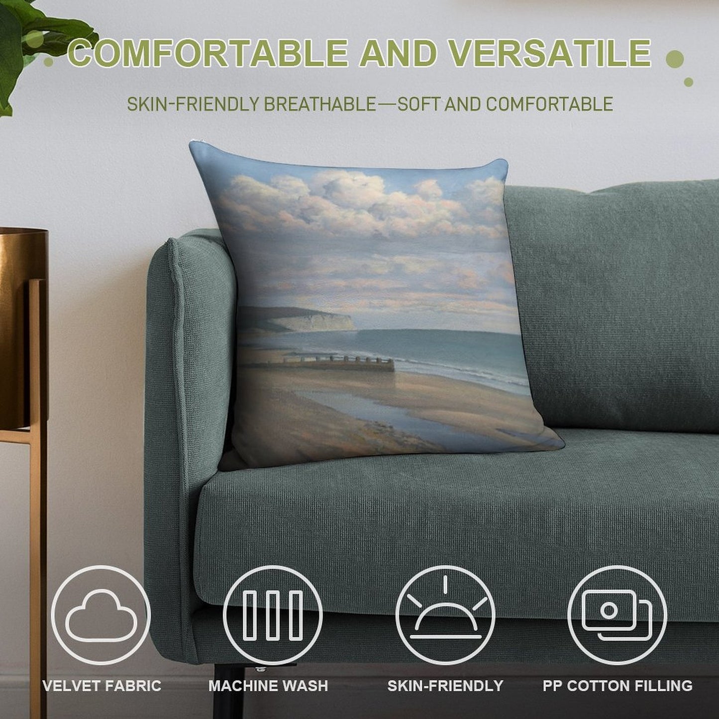 Swanage Soft Multiple Sizes Throw Pillow