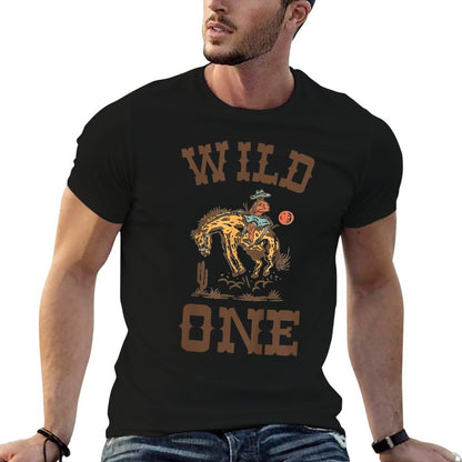 Kids Wild One Cowboy Western Rodeo First Birthday Boy 1 Year Old  Lightweight T-Shirt
