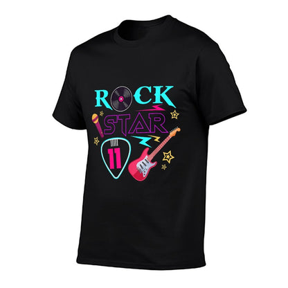 Rock Star 11th Birthday Party 11 Years Old Birthday Music  Affordable Price T-Shirt