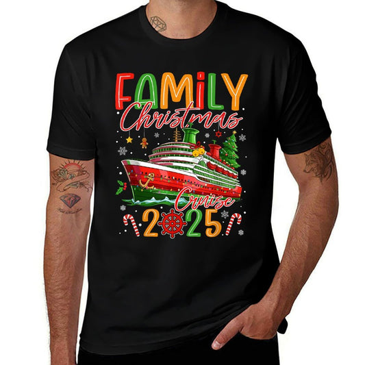 Family Christmas Cruise 2025 Matching Family Cruise Holiday  Durable T-Shirt