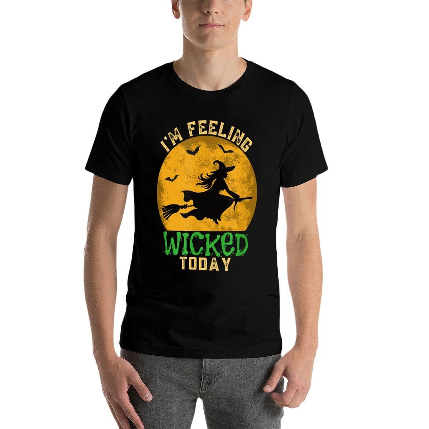 Funny Halloween Witch Feeling Wicked  Summer-ready Fabric T-Shirt