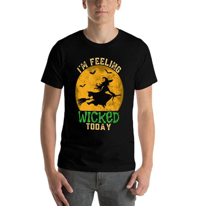 Funny Halloween Witch Feeling Wicked  Summer-ready Fabric T-Shirt