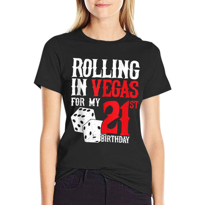 Las Vegas Birthday Party - Rolling in Vegas - 21st Birthday  Eco-friendly Material T-Shirt