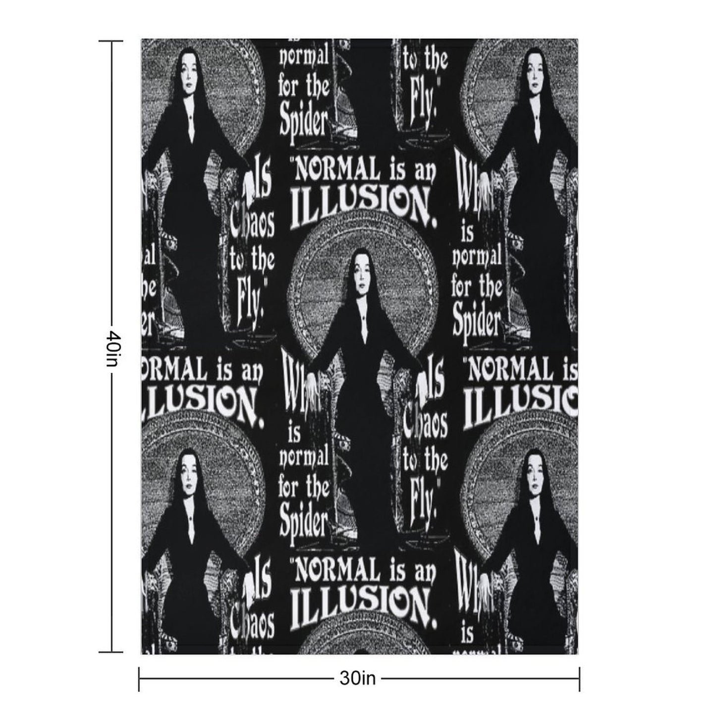 Morticia Addams-Normal Is An Illusion... Anti-pilling Throw Blanket
