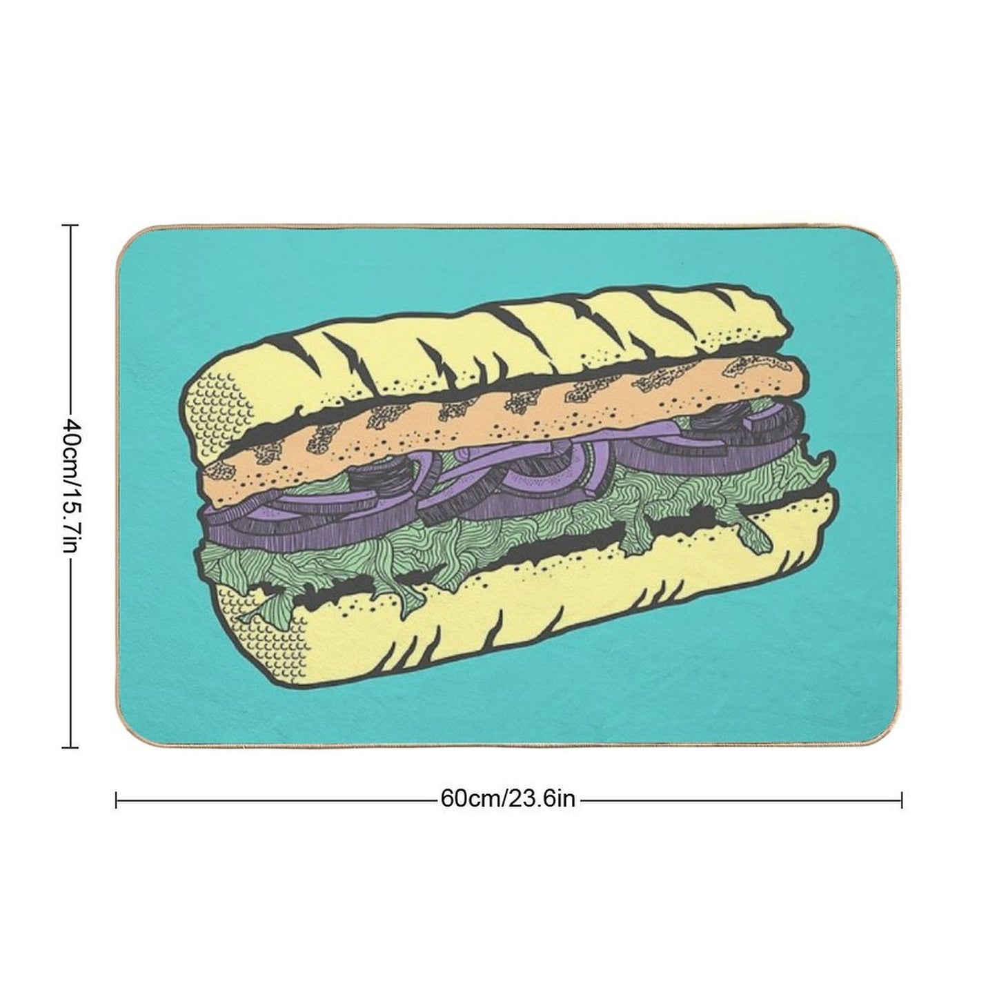 Food Masquerade  Odorless Bath Mat