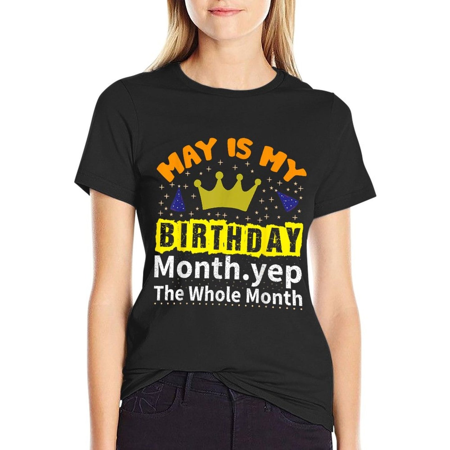 IT'S MY BIRTHDAY MAY Month Groovy Birthday Novelty  High-quality Stitching T-Shirt
