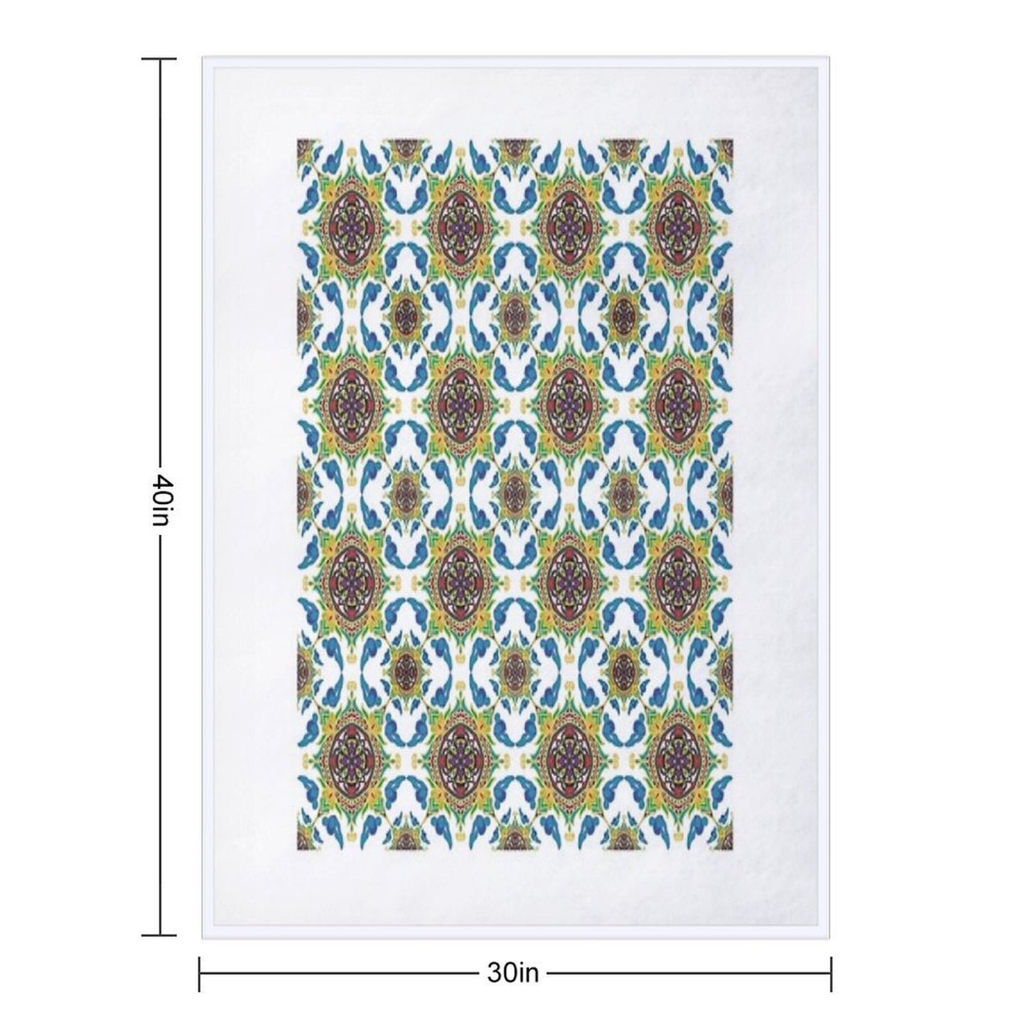 Traditional Geometric Mandala Textile Design Compact Throw Blanket