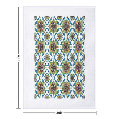 Traditional Geometric Mandala Textile Design Compact Throw Blanket