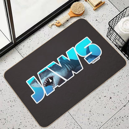 Jaws Movie Lettering. Birthday Party Gifts. Officially Licensed Merch.  Slip-Resistant Bath Mat
