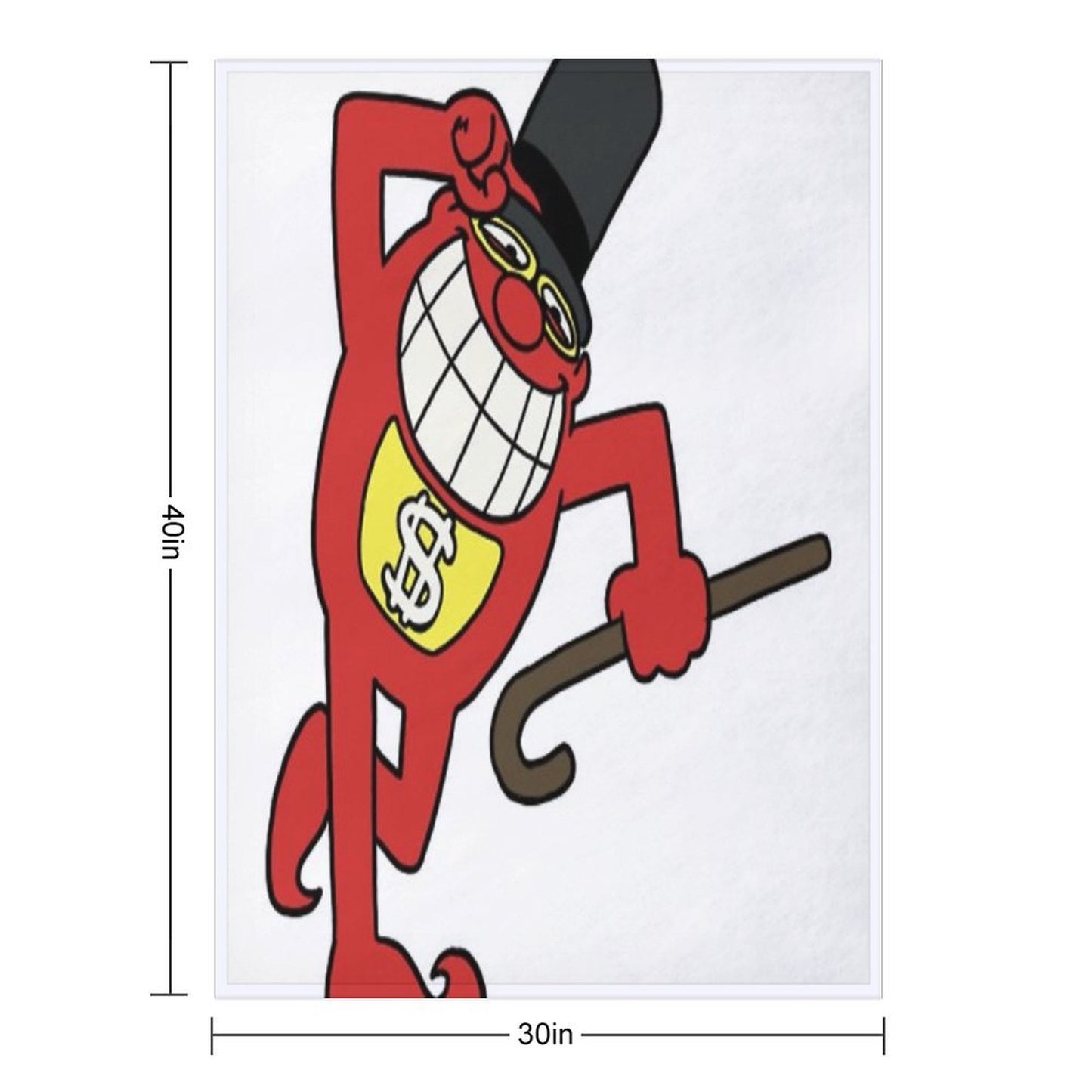 Whammy with Hat And Cane Plush Throw Blanket