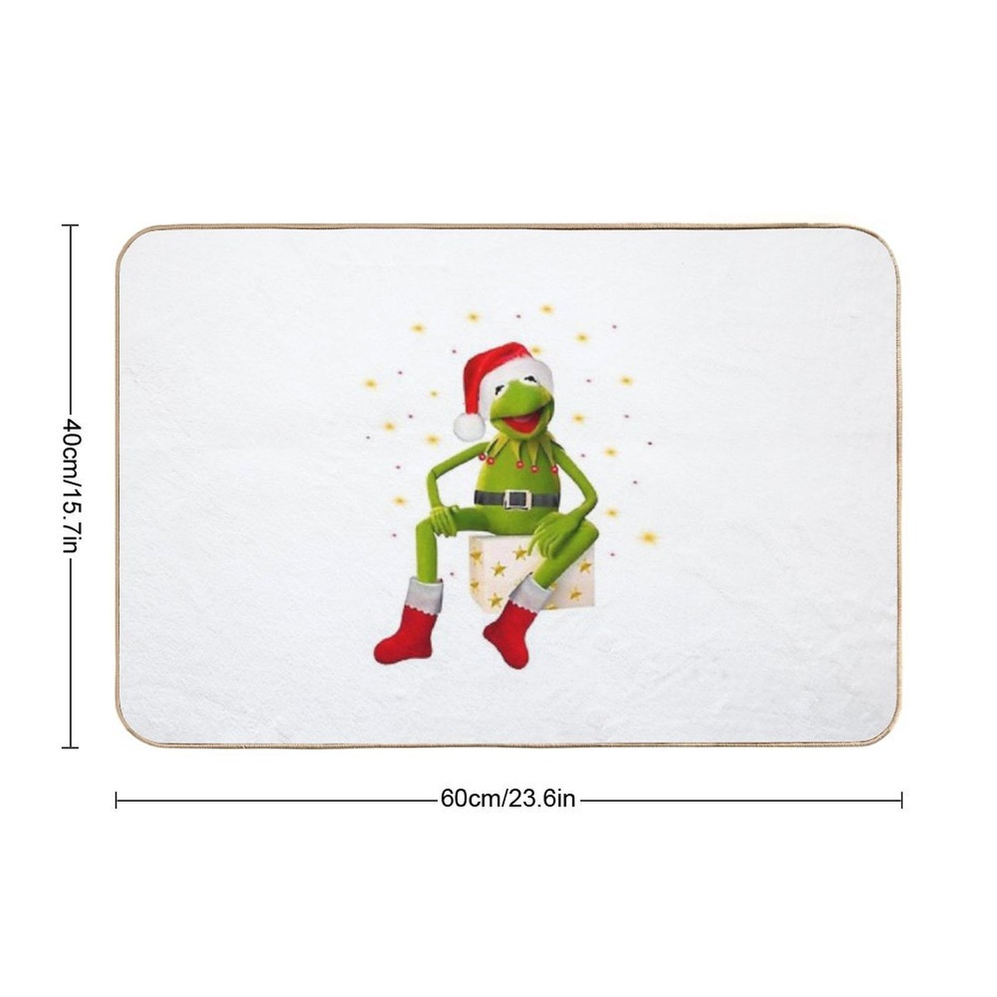 Kermit Muppet Show-Christmas  Toxin-Free Bath Mat