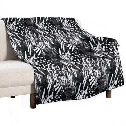 Seed Pattern Black Premium Throw Blanket