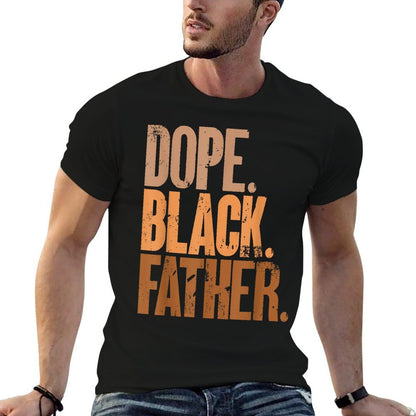 Black Dad Dope Black Father Fathers Day  Summer-ready Fabric T-Shirt