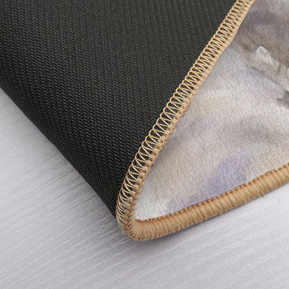 Coquette Aesthetic Vintage Painting of Two Swans  Stain-Proof Bath Mat