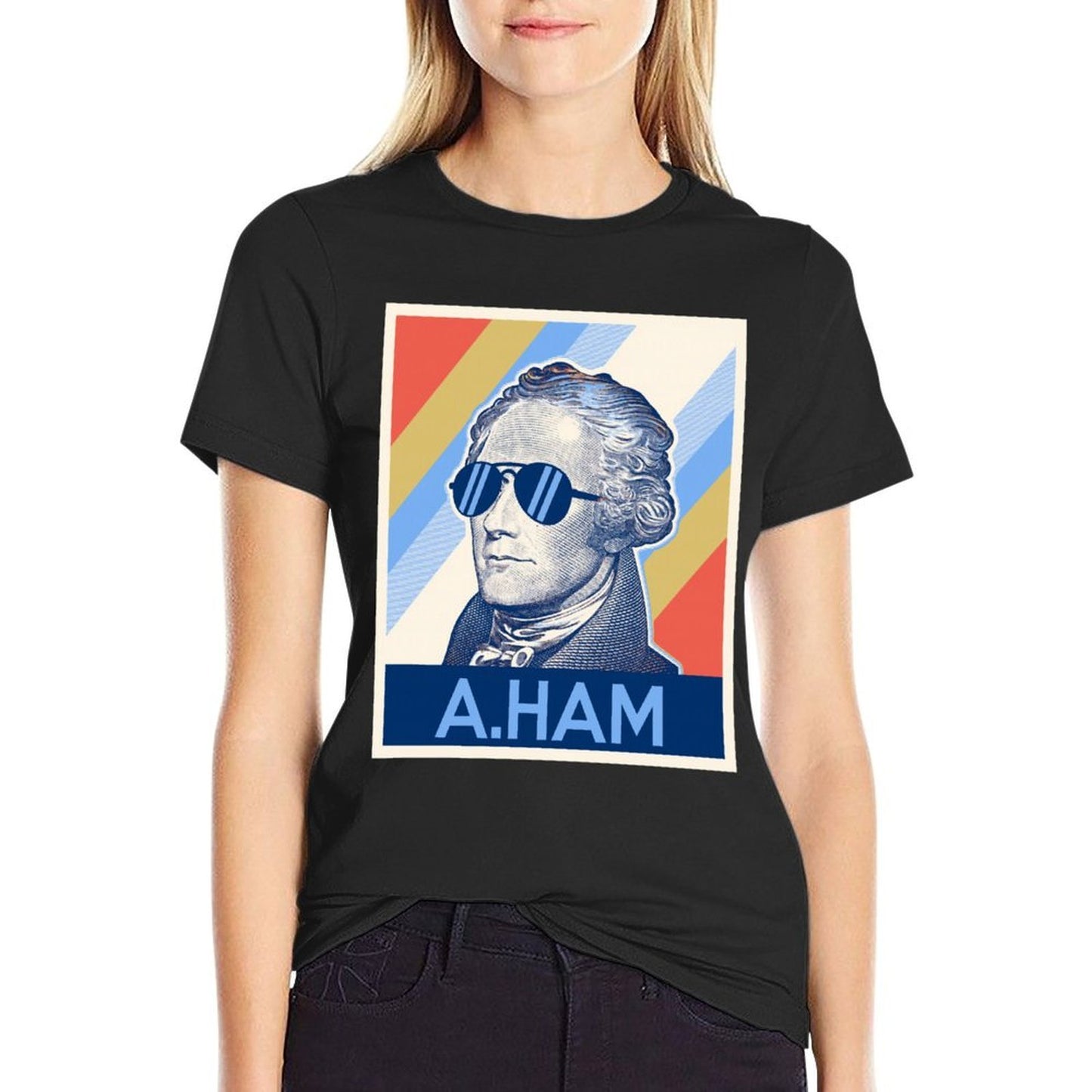 Hamilton Wearing Sunglasses  Affordable Price T-Shirt