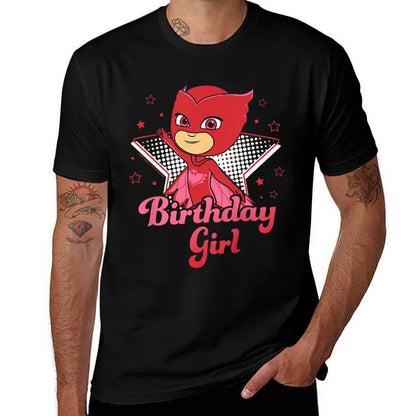 PJ Masks Birthday Girl Owlette Star Studded Logo Youth  Quick-drying T-Shirt
