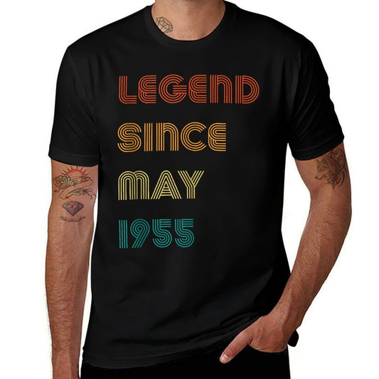 Legend Since May 1955 Retro 70th Birthday  Slim-fit Cut T-Shirt