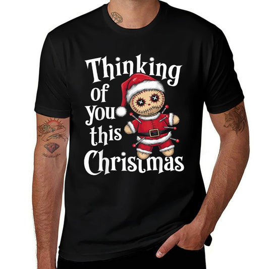 Thinking Of You This Christmas Voodoo Doll Santa Sarcastic  Breathable T-Shirt