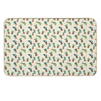 Cute Colorful Cactus Toss Southwest Print  Non-Slip Bath Mat