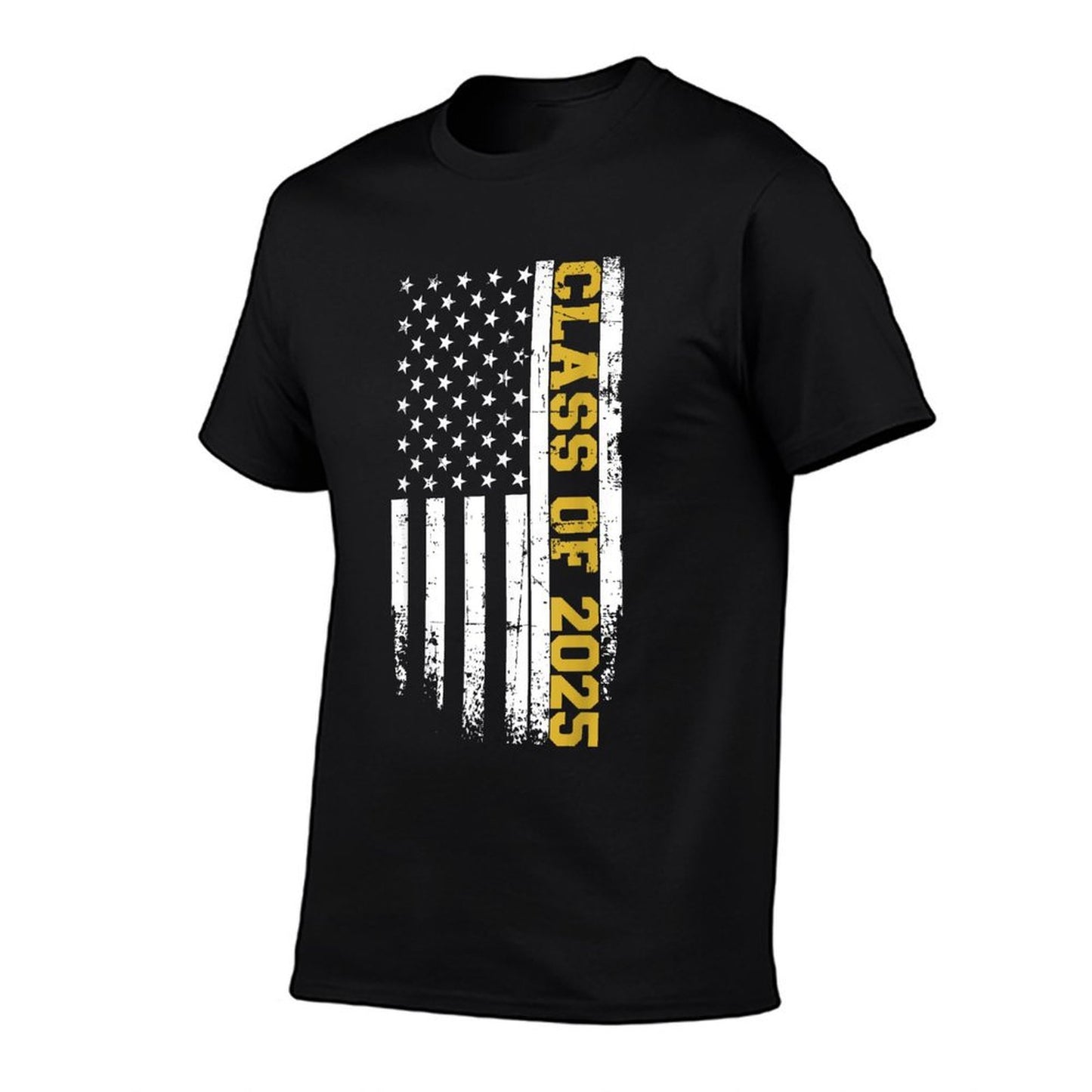 Class of 2025 Graduation Us Vintage Flag  Oversized Silhouette T-Shirt