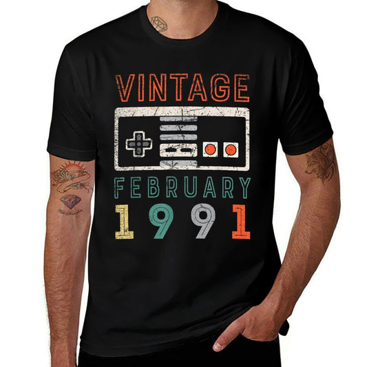 Vintage February 1991 30th Birthday 30 Year Old  Eco-friendly Material T-Shirt