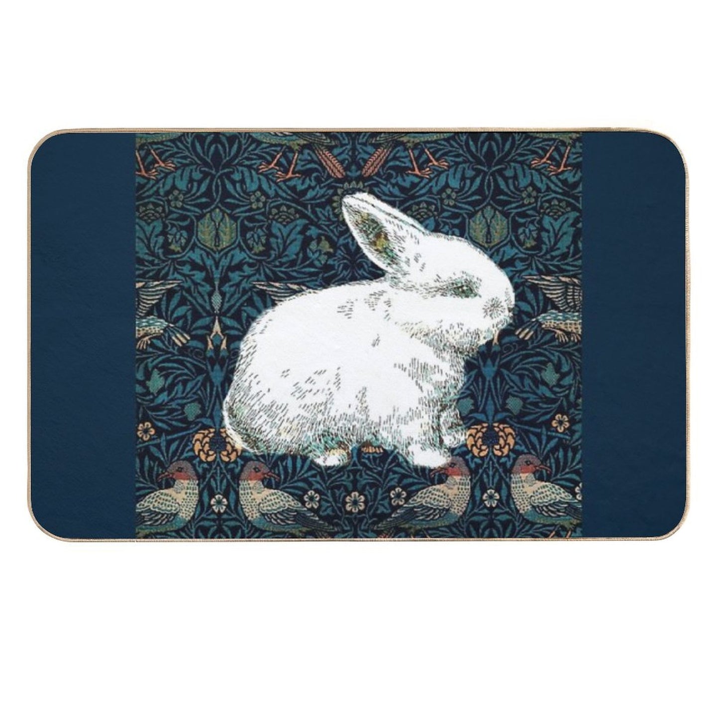 A Rabbit in Morris's Garden  Easy To Clean Bath Mat