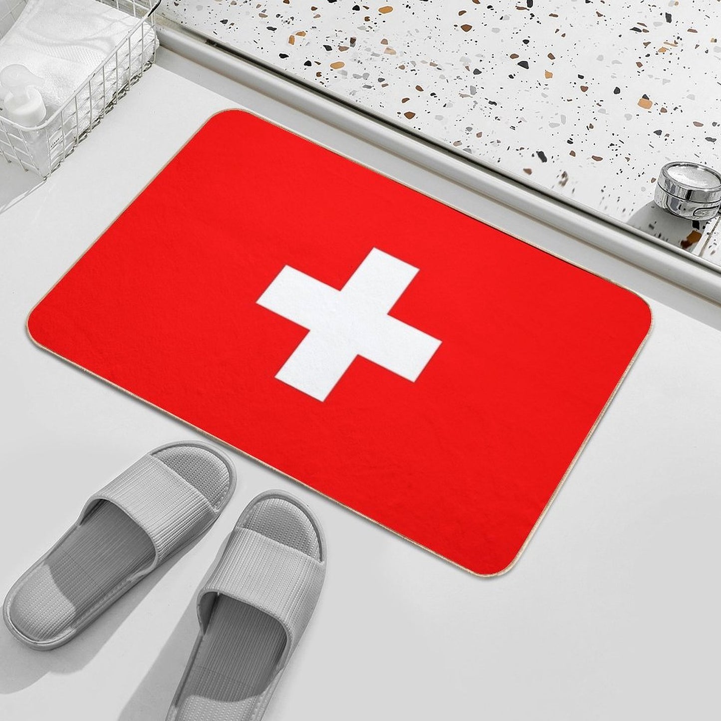 Swiss National Day - Switzerland Flag #6  Odorless Bath Mat