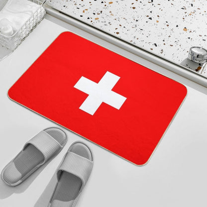 Swiss National Day - Switzerland Flag #6  Odorless Bath Mat
