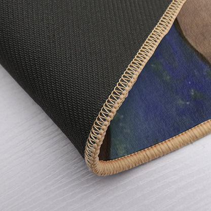 Blue Peacock  Easy To Clean Bath Mat