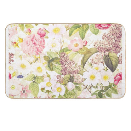 Vintage Summer Rose Garden- Blush Botanical Garden Nightgarden  Eco-Friendly Bath Mat