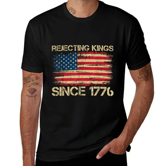 Rejecting Kings Since 1776 American Vintage  Eco-friendly Material T-Shirt