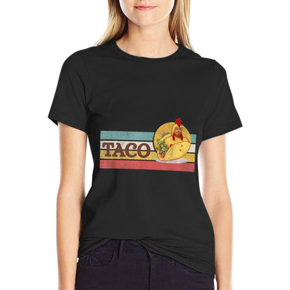 Funny Taco Trump Always Chickens Out T.A.C.O  Ribbed Collar T-Shirt