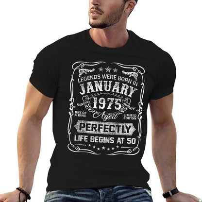 Legends Were Born In January 1975 Vintage 50th Birthday Men  Quick-drying T-Shirt