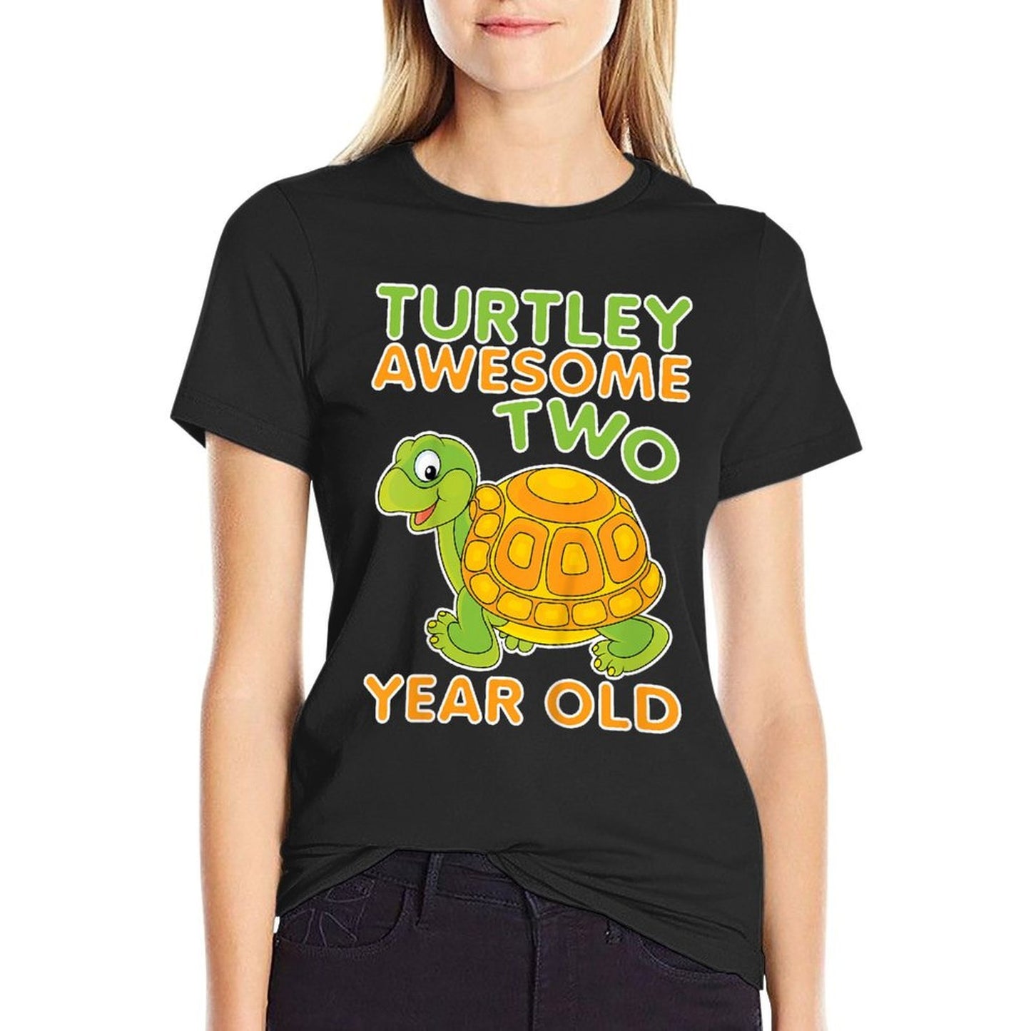 Kids Turtley Awesome Two Year Old Kids 2nd Birthday Turtle  Durable T-Shirt