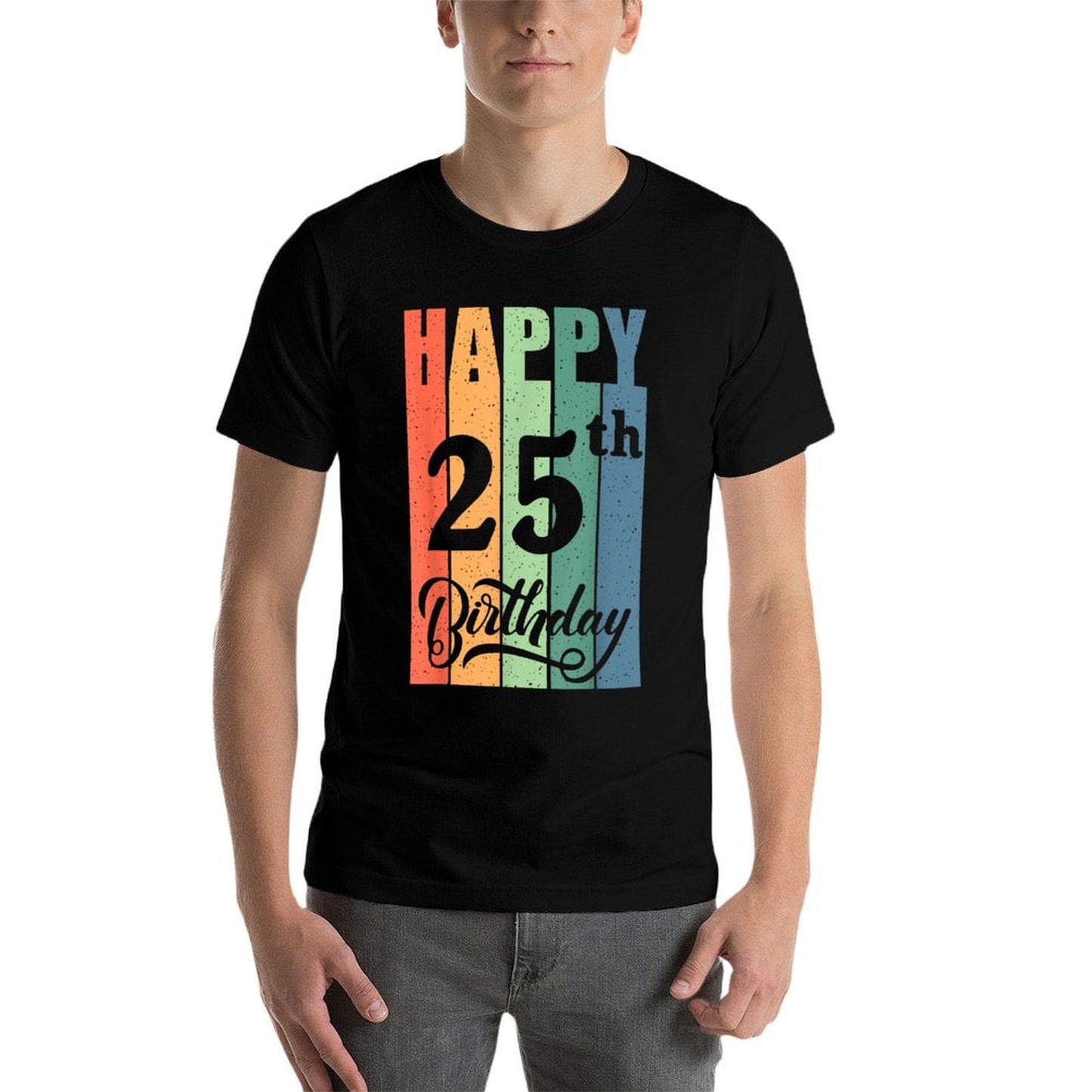 Retro Birthday Gift for 25 Years Old Happy 25th Birthday  Affordable Price T-Shirt