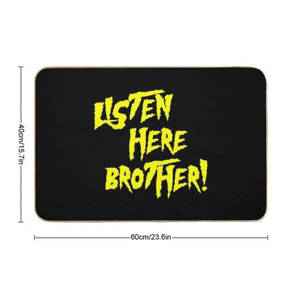 Listen Here Brother - Pro Wrestling Durable Bath Mat