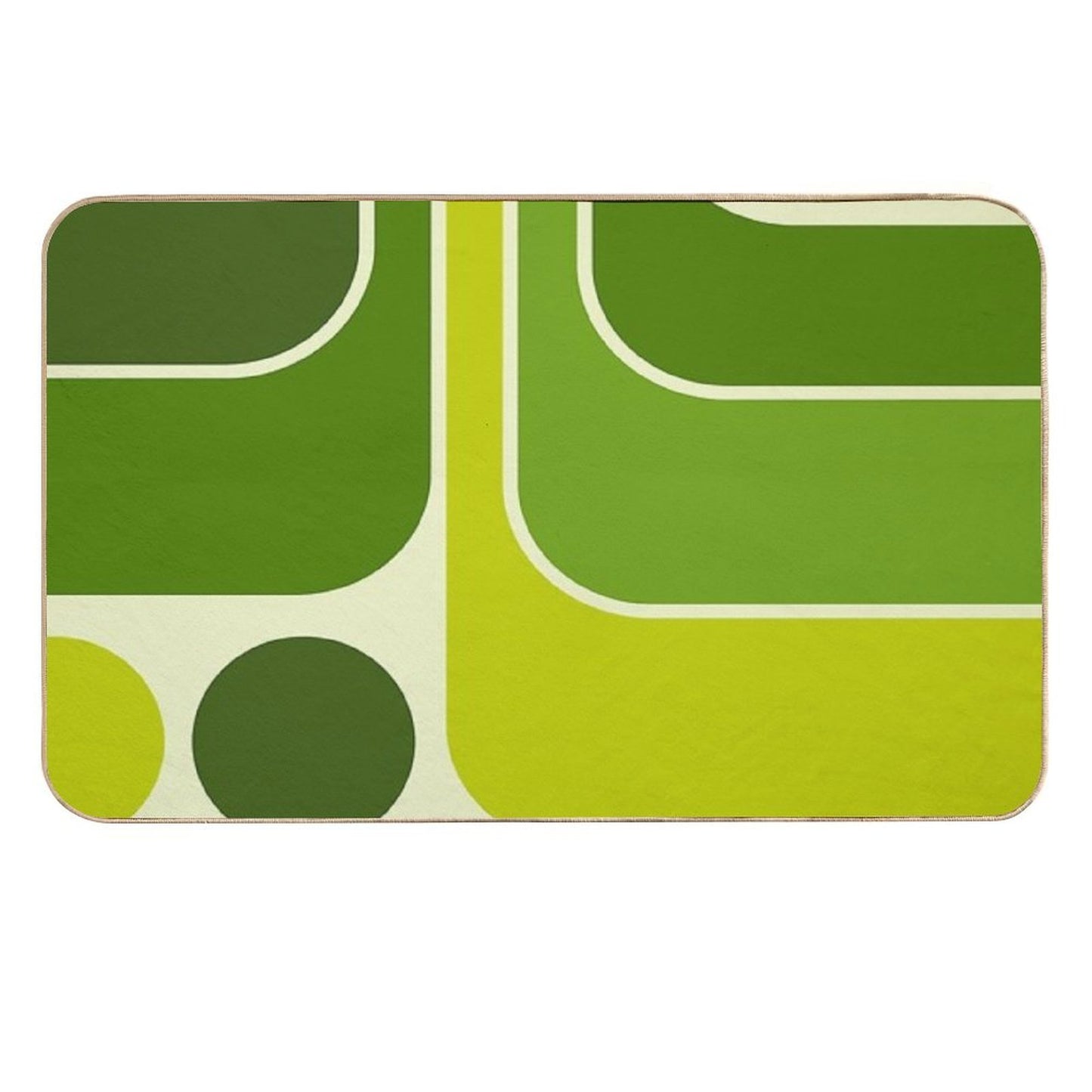 Retro Geometric Design 631  Anti-Trip Bath Mat