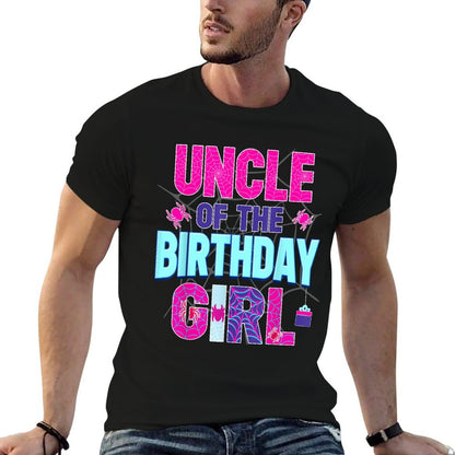 Uncle Of The Birthday Girl Matching Spider Family Bday Party  Oversized Silhouette T-Shirt