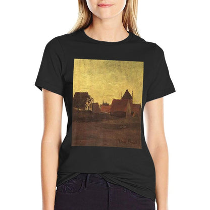Van Gogh Farmhouses in Loosduinen Near The Hague at Twilight Premium  Easy-care T-Shirt