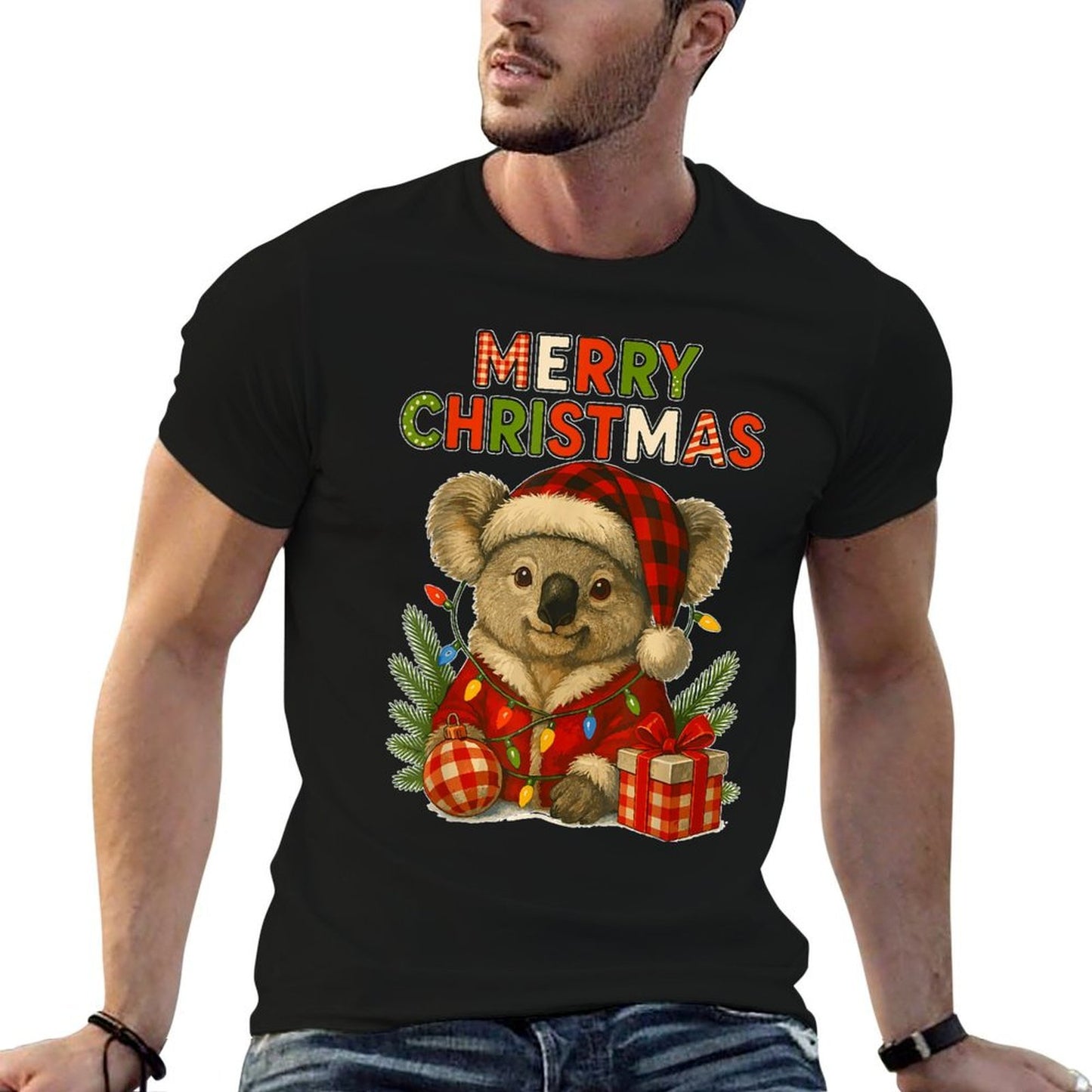 Merry Christmas Koala  Vintage-inspired T-Shirt