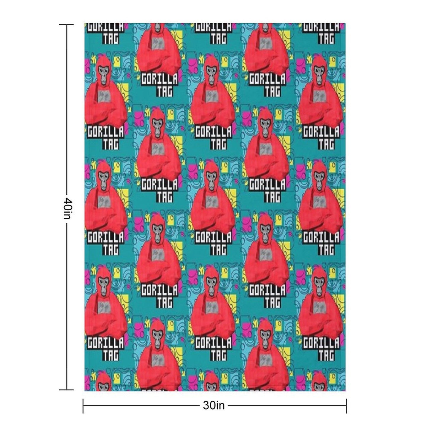 Gorilla Tag Cools Red 4 Compact Throw Blanket