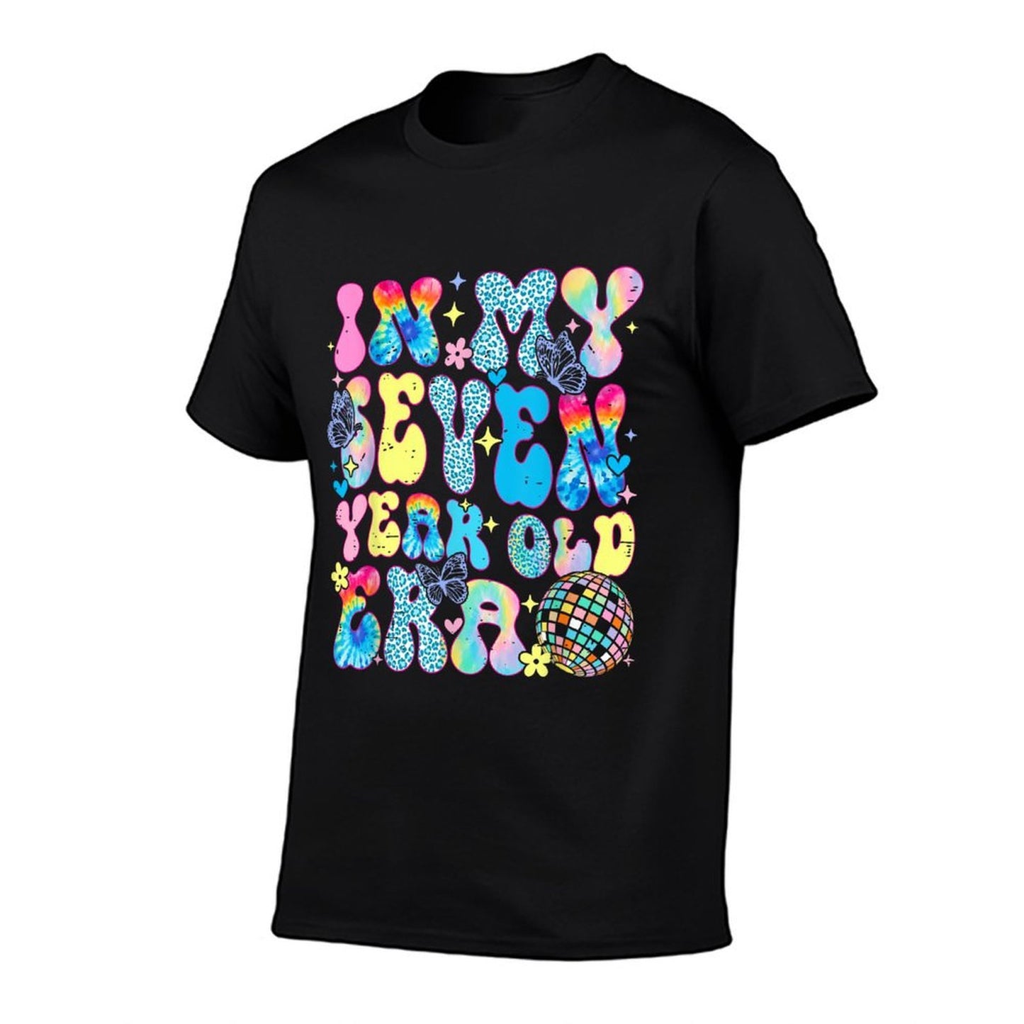 Retro In My Seven Year Old Era 7th Birthday Girl 7 Year Old  Versatile T-Shirt