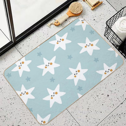 Twinkle Blue  Easy Maintenance Bath Mat