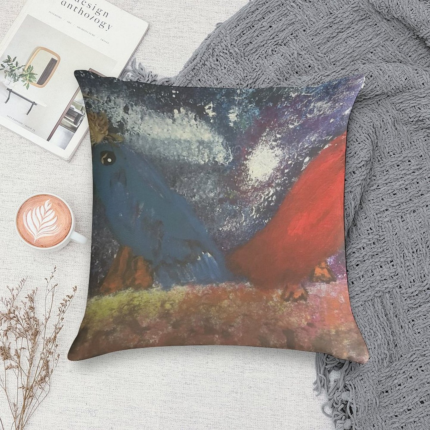 Cosmic Companions Soft Washable Throw Pillow