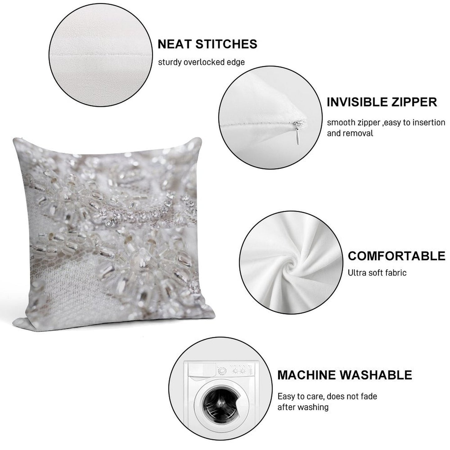 Cristal Soft Decorative Cover Throw Pillow